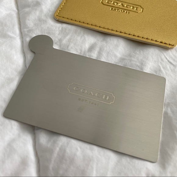 New Coach Pocket Purse Mirror with Holder Case - Picture 7 of 7